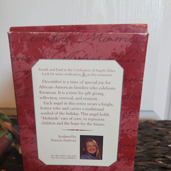 Hallmark Christmas Keepsake Ornament 1998 Celebration of Angels Kwanzaa Muhindi‎ - Picture 8 of 9